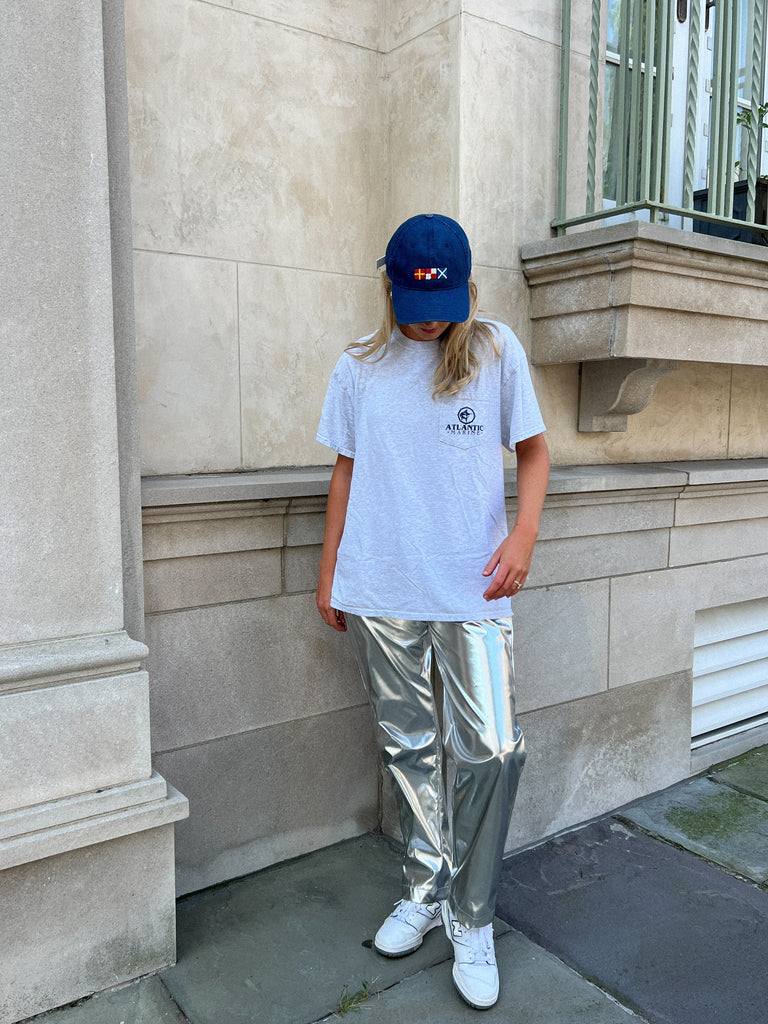 Blonde Palm - Liza Metallic Pants - Silver Metallic Pants