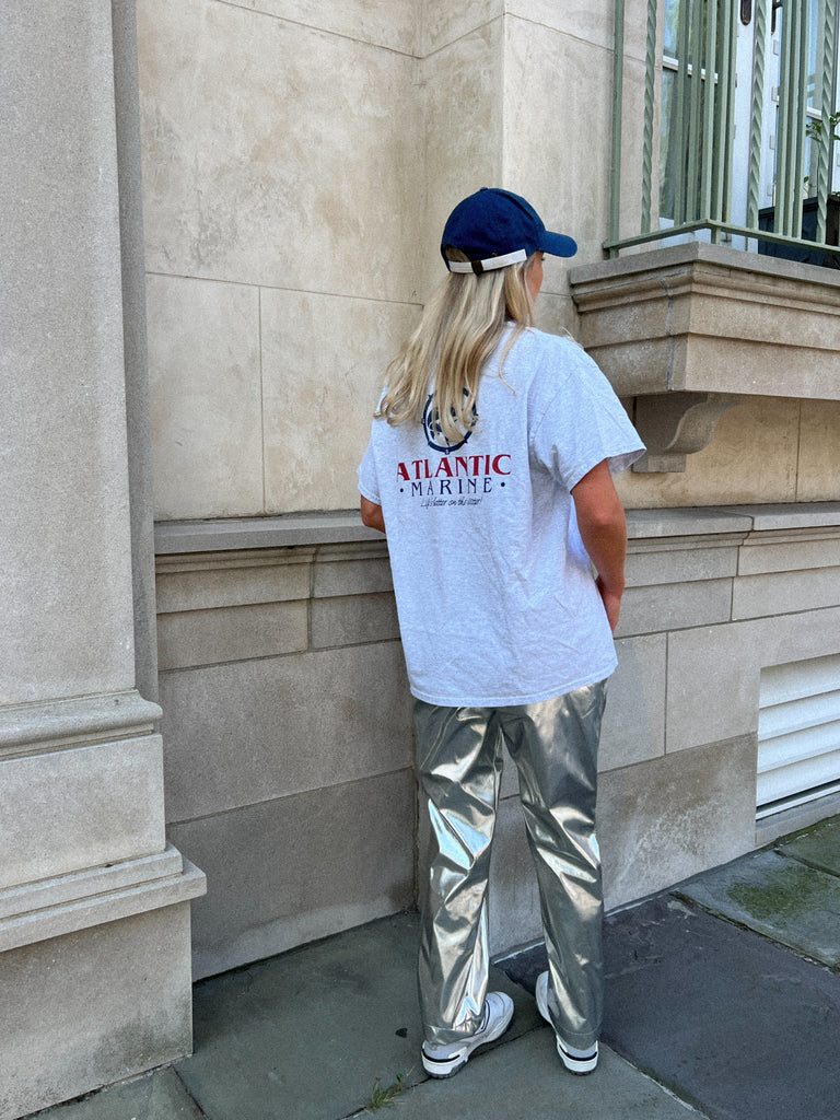 Blonde Palm - Liza Metallic Pants - Silver Metallic Pants