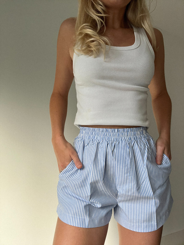 Blonde Palm - Frankie Cotton Short - Cotton Striped Boxer Shorts